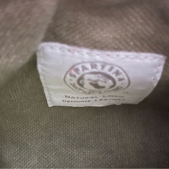 Spartina Port Passage leather and linen pouch - Picture 6 of 7